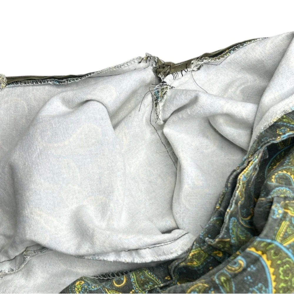 Vintage Denim Paisley Pattern Skirt - Picture 7 of 12